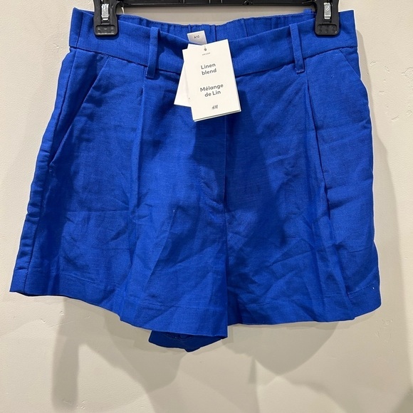 H&M Linen-Blend Bermuda Shorts SZ 6 NWT - Picture 4 of 6